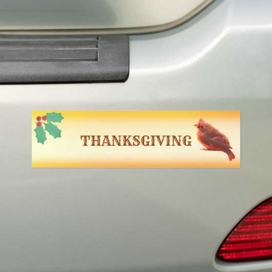 Mooie Thanksgiving Bird Bumpersticker (Op auto)