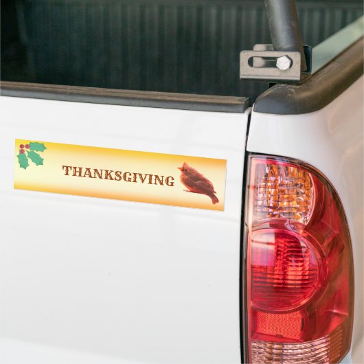 Mooie Thanksgiving Bird Bumpersticker (Op Truck)