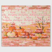 Mooie Thanksgiving Herfst Cadeaupapier (Vlak)