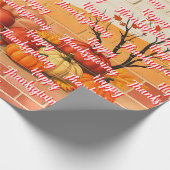 Mooie Thanksgiving Herfst Cadeaupapier (Hoek)