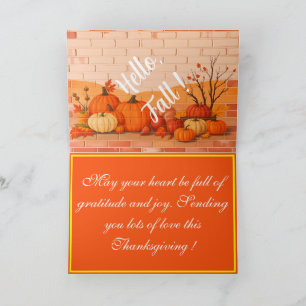 Mooie Thanksgiving Herfst Kaart