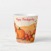 Mooie Thanksgiving Herfst Latte Mok (Voorkant)