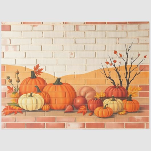 Mooie Thanksgiving Herfst Tissuepapier (Voorkant)