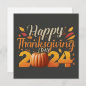 Mooie Thanksgiving-kerstkaart Feestdagenkaart (Voorkant / Achterkant)