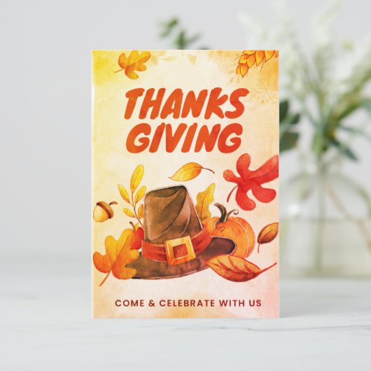 Mooie Thanksgiving met Pet en bladeren Herfst Bedankkaart (Staand voorkant)