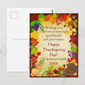 Mooie Thanksgiving-oogst Briefkaart (Voorkant / Achterkant)