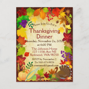 Mooie Thanksgiving-oogst Briefkaart