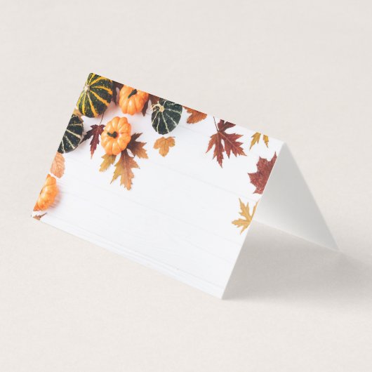Mooie Thanksgiving Party Pumpkins Place Card Kaart (Achterkant)
