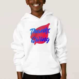 Mooie Thanksgiving Typografie op Leaf Hoodie