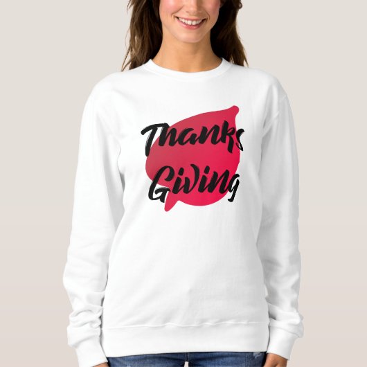 Mooie Thanksgiving Typografie op Leaf Hoodie Trui (Voorkant)
