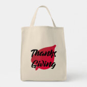 Mooie Thanksgiving Typografie op Leaf Tote Bag (Achterkant)