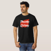 Mooie Thanksgiving van tekst Typografie op leder T T-shirt (Voorkant volledig)