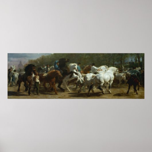 Mooie "The Horse Fair" van Rosa Bonfeur Poster (Voorkant)