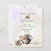 Mooie theekopjes, Moederdag Bruidsdouche Kaart (Voorkant)