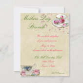 Mooie theekopjes, Moederdag of trouwbrunch Kaart (Voorkant)