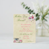 Mooie theekopjes, Moederdag of trouwbrunch Kaart (Staand voorkant)