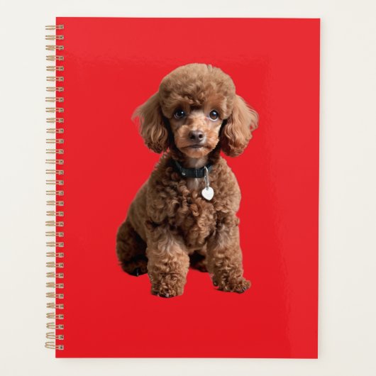Mooie Theekoppoedel Rode Map Planner (Voorkant)