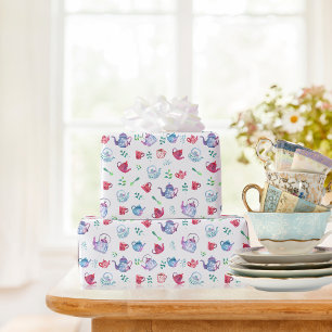 Mooie Theepartij Patroon Cadeaupapier
