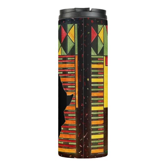 Mooie thermisch getumbler in Afrika Thermosbeker (Achterkant)