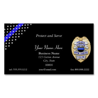 Mooie Thin Blue Line Police Stars en Stripes Visitekaartje Magneet