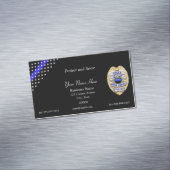 Mooie Thin Blue Line Police Stars en Stripes Visitekaartje Magneet (Voorbeeld)
