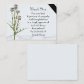 Mooie Thistle Flower Dank je Notitiekaartje (Voorkant / Achterkant)