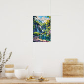 Mooie thuisland Kroatië Plitvicemeren Poster (Keuken)