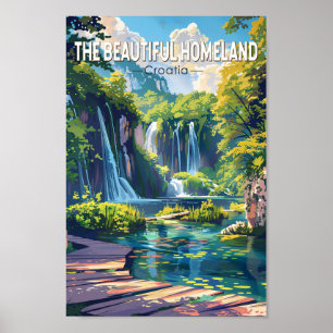 Mooie thuisland Kroatië Plitvicemeren Poster