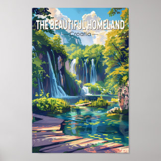 Mooie thuisland Kroatië Plitvicemeren Poster