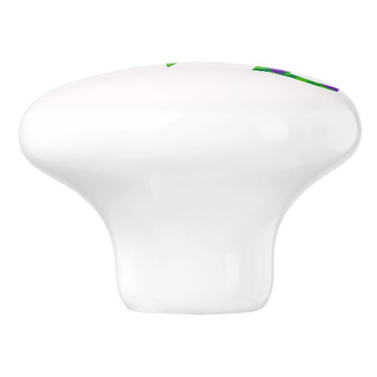 Mooie Tie Dye Letter M Monogram Keramische Knop (Zijkant)