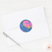 Mooie Tie Dye Stickers-Retro Ronde Sticker (Envelop)