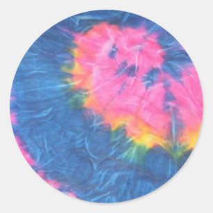 Mooie Tie Dye Stickers-Retro Ronde Sticker