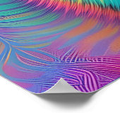 Mooie Tie Dye Tiger Pattern AI Art Poster (Hoek)