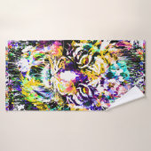 Mooie Tiger badhanddoek | kleurrijke tijger (Badhanddoek)