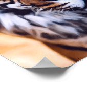 Mooie Tiger Kat Face Geschilderd wild Poster (Hoek)