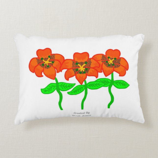 Mooie Tiger Lilies Accent Pillow Kussen (Voorkant)