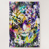 Mooie Tiger Puzzle | Colorful Tiger Puzzle Legpuzzel (Verticaal)