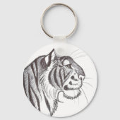 Mooie Tiger-sleutelhanger Sleutelhanger (Voorkant)