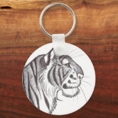 Mooie Tiger-sleutelhanger Sleutelhanger (Voorkant)