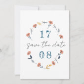 Mooie tijdloze bloemen bruiloft uitnodigingen (Voorkant)