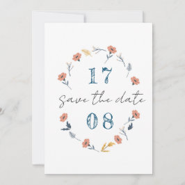 Mooie tijdloze bloemen bruiloft uitnodigingen