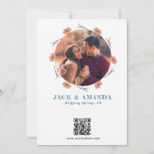 Mooie tijdloze bloemen bruiloft uitnodigingen (Achterkant)