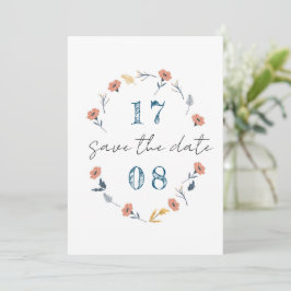 Mooie tijdloze bloemen bruiloft uitnodigingen