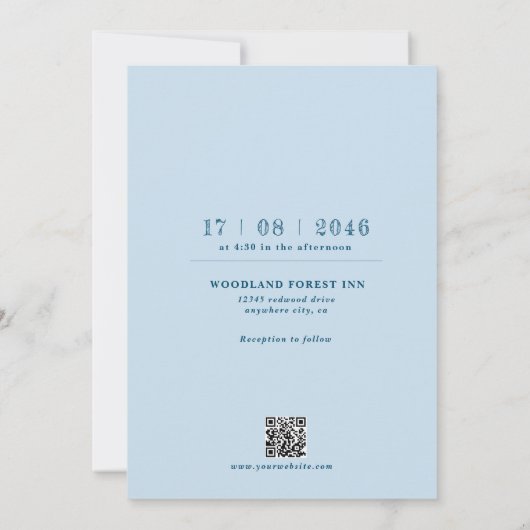 Mooie Tijdloze Retro bruiloft uitnodigingen (Achterkant)