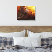 Mooie tijger canvas afdruk (Insitu (Slaapkamer))