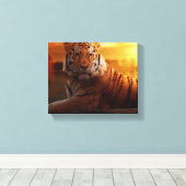 Mooie tijger canvas afdruk (Insitu (Houten vloer))