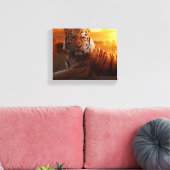 Mooie tijger canvas afdruk (Insitu (Woonkamer))
