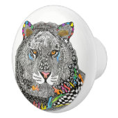 Mooie Tijger Deurknop - Keramisch Keramische Knop (Rechts)