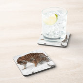 Mooie tijger en kaap bier onderzetter (Rechterzijde)