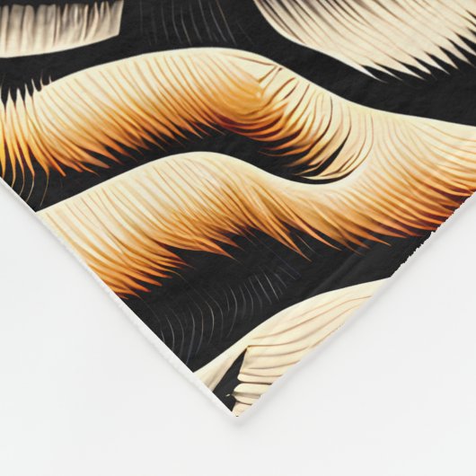 Mooie tijger fleece deken (Hoek)